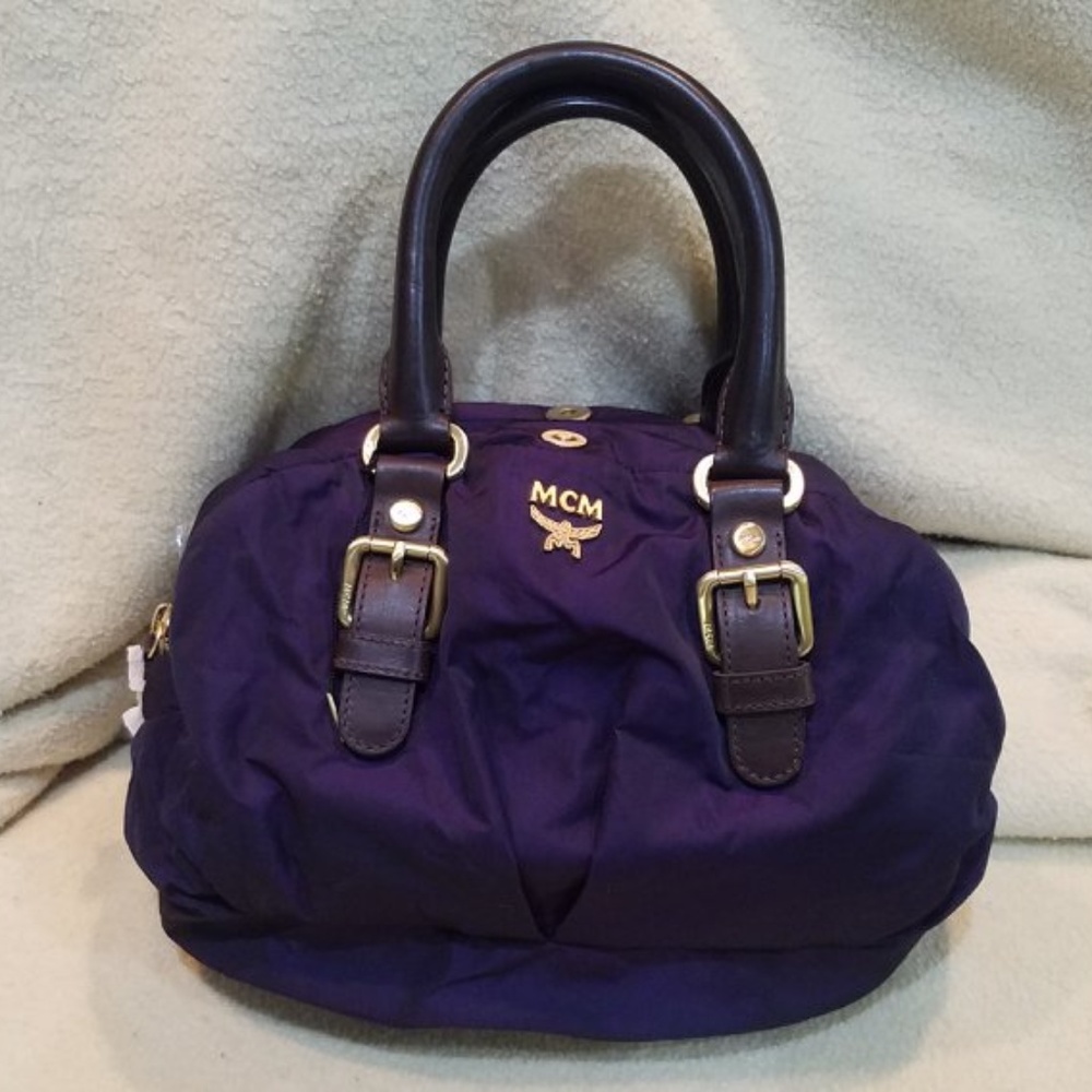 MCM Purple Silk Crossbody  Never Worn